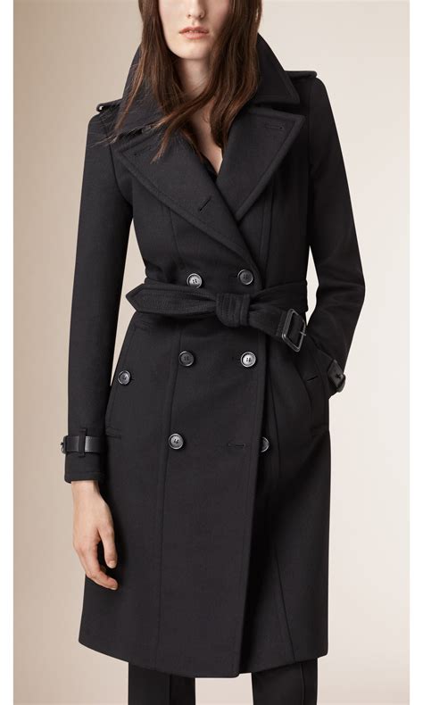 burberry black trench coat womens